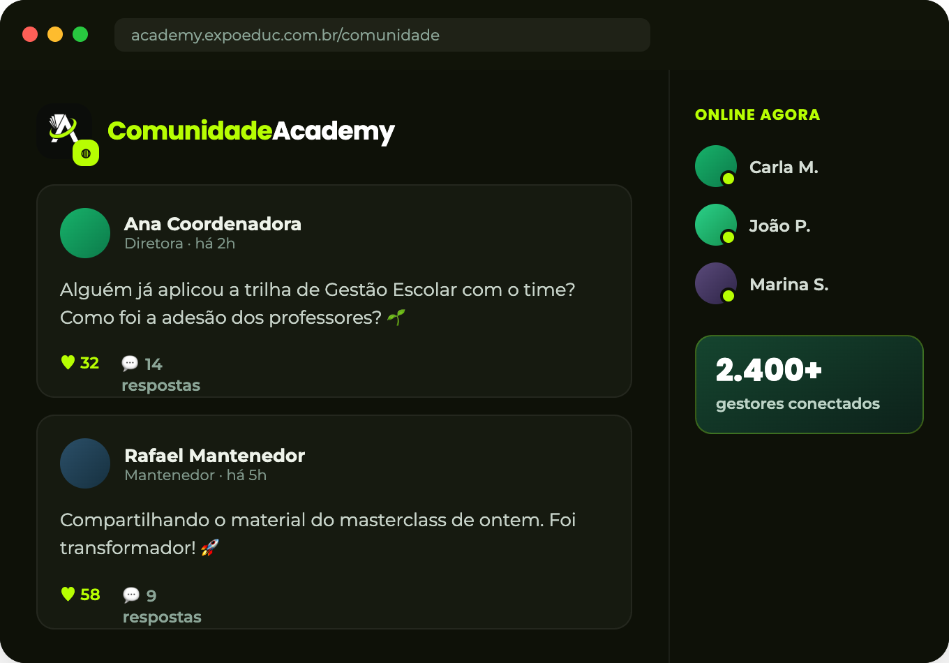 Prévia da ComunidadeAcademy